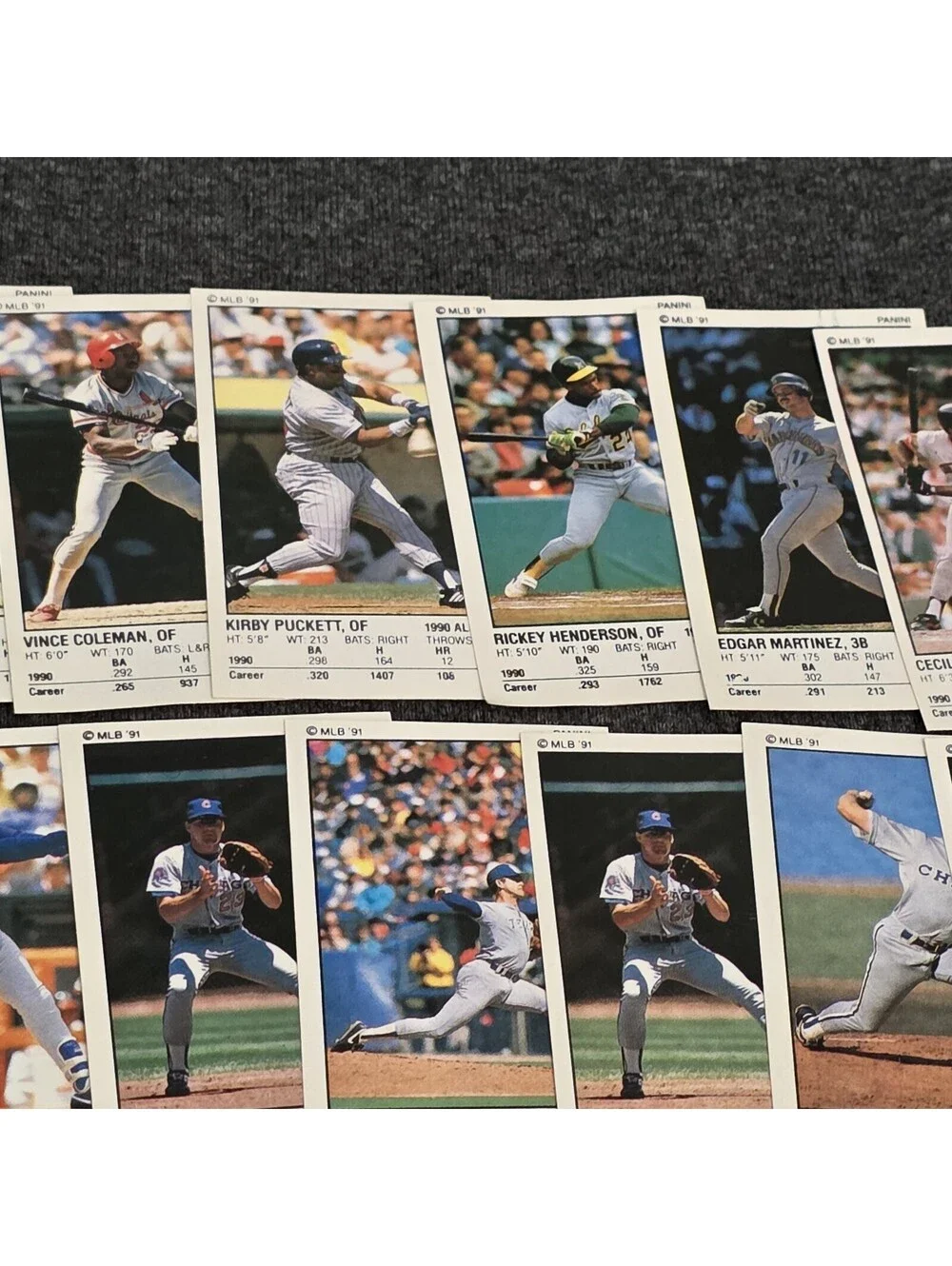 1991 Panini Baseball Album Stickers Lot of 22 Stars - Bo Jackson, Henderson, HOF